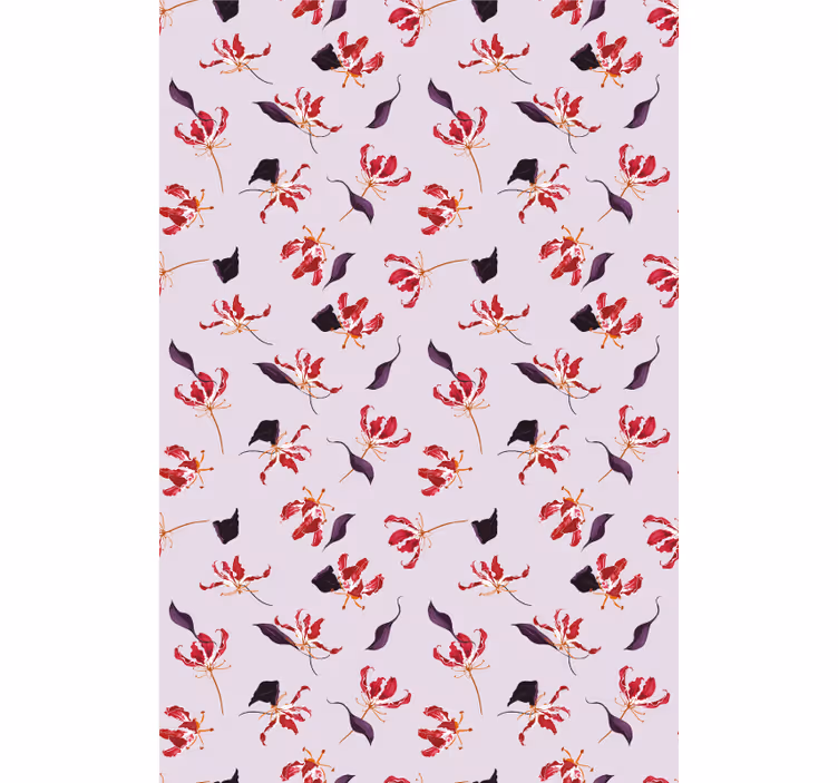 Toile fenêtre fleurs et plantes motif luxuriant - TenStickers
