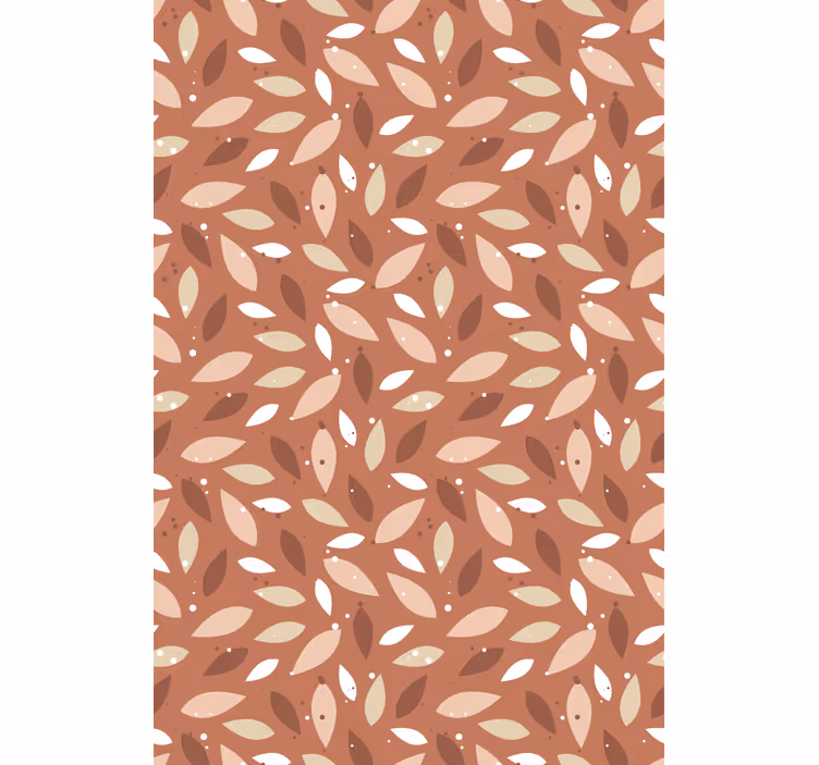 Toile fenêtre fleurs et plantes motif feuillu brun - TenStickers