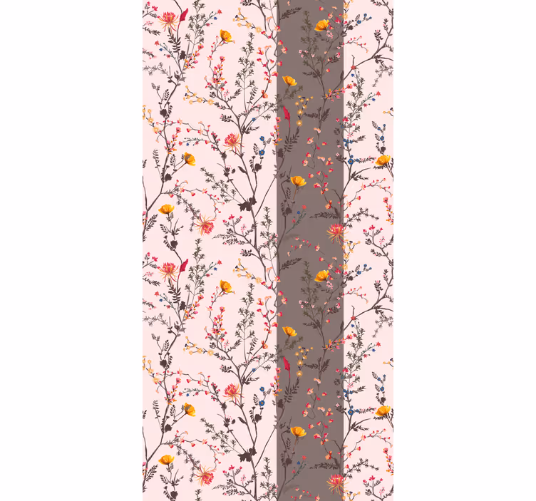 Toile fenêtre fleurs et plantes motif d'oiseau élégant - TenStickers