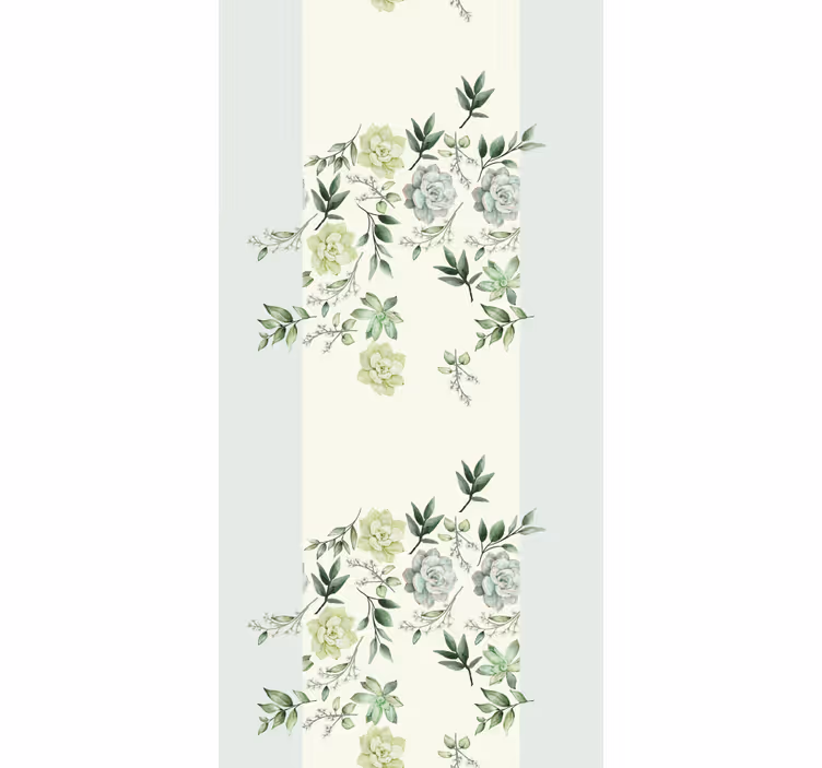 Toile fenêtre élégante motif de verdure florale - TenStickers