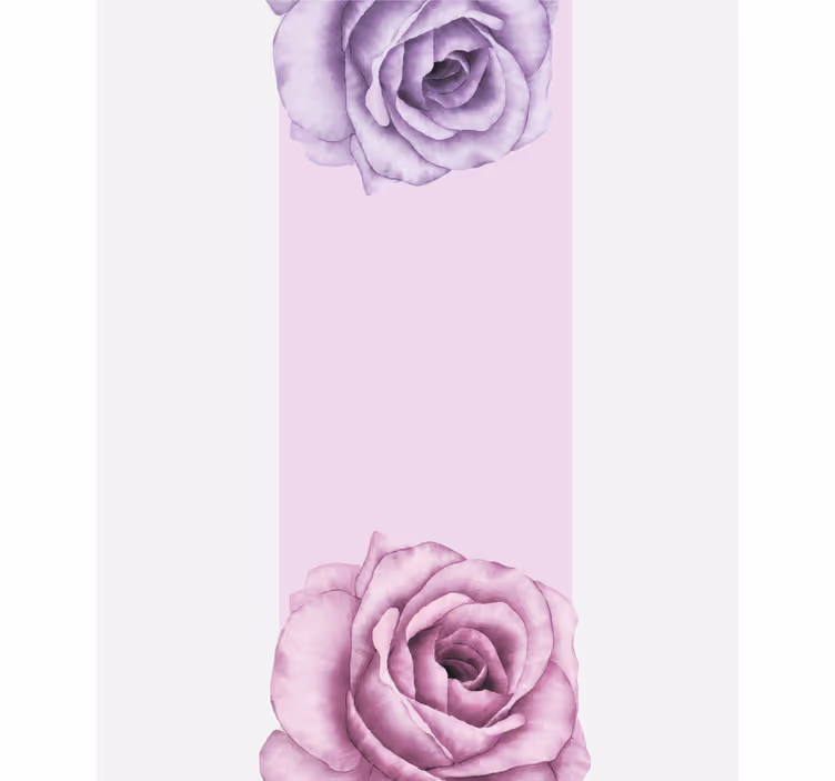 Toile fenêtre fleurs et plantes accent de rose violette - TenStickers