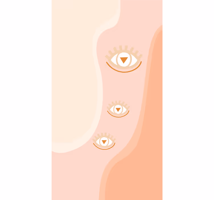 Toile fenêtre original yeux en vagues douces - TenStickers