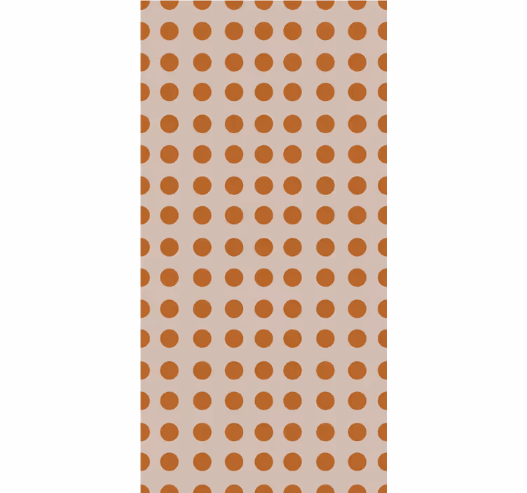 Toile fenêtre moderne pois marron - TenStickers