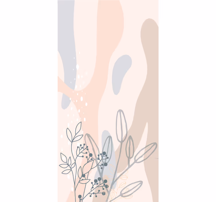 Toile fenêtre fleurs et plantes silhouette florale élégante - TenStickers