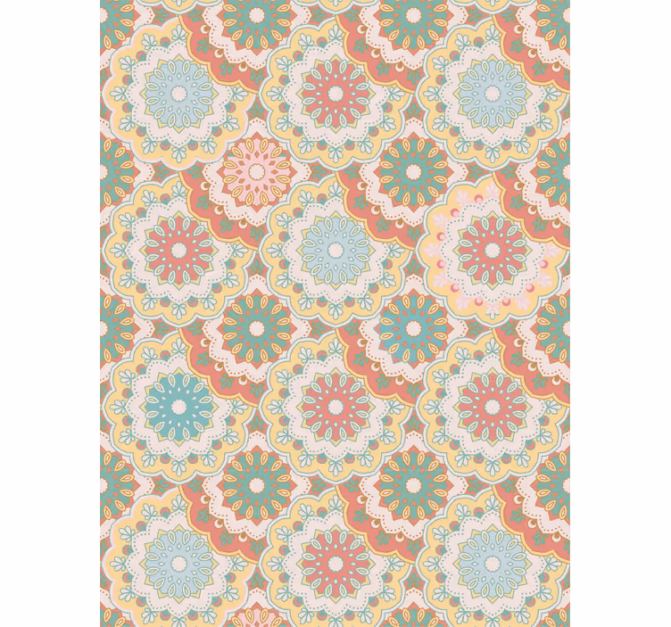 Toile fenêtre fleur motifs floraux complexes - TenStickers