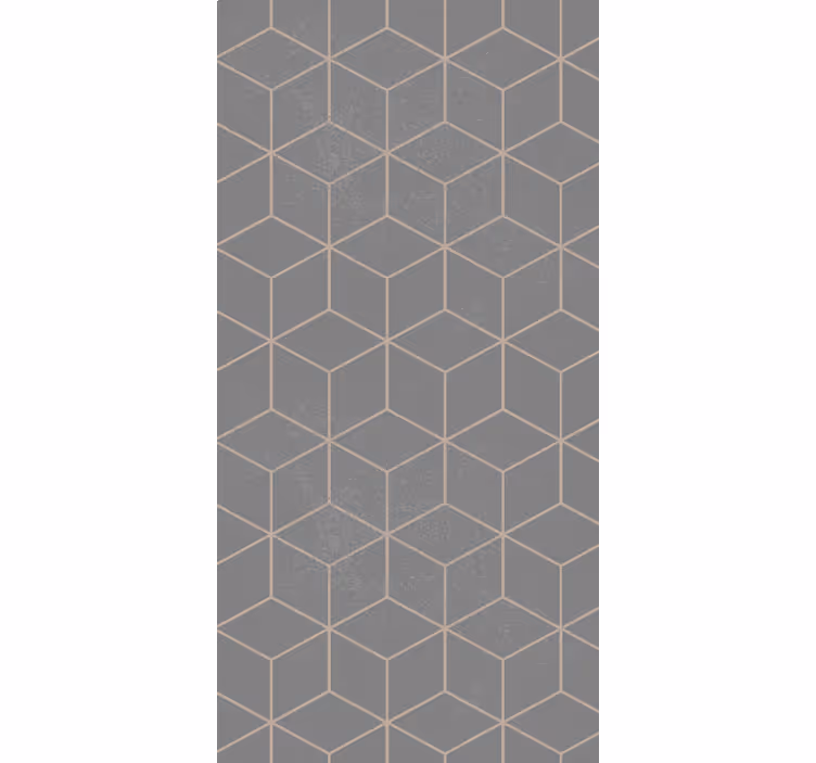 Toile fenêtre moderne motif géométrique gris - TenStickers
