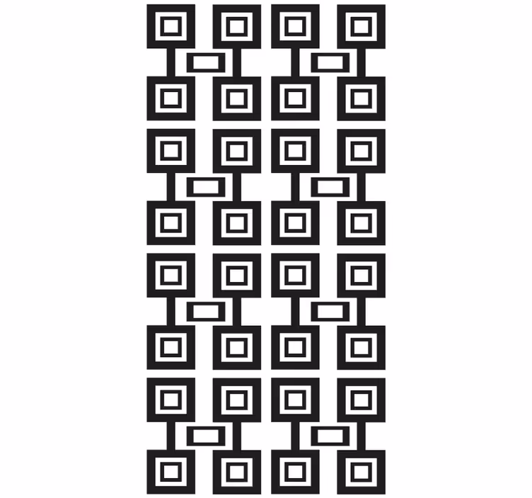 Toile fenêtre moderne motif carré géométrique - TenStickers