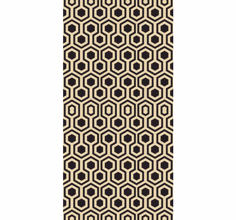 Toile fenêtre salon style hexagonal - TenStickers