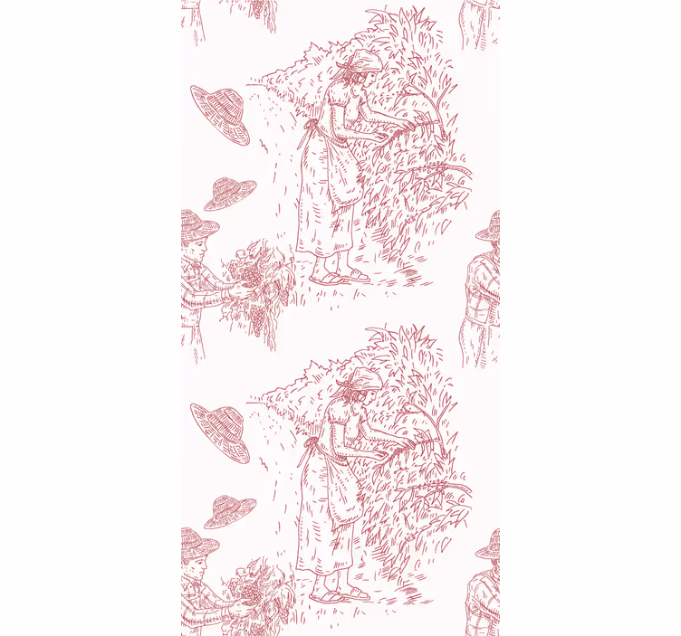 Toile fenêtre fleurs et plantes illustration de récolte - TenStickers