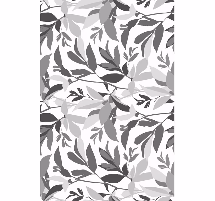 Toile fenêtre fleurs et plantes motif de feuille élégant - TenStickers