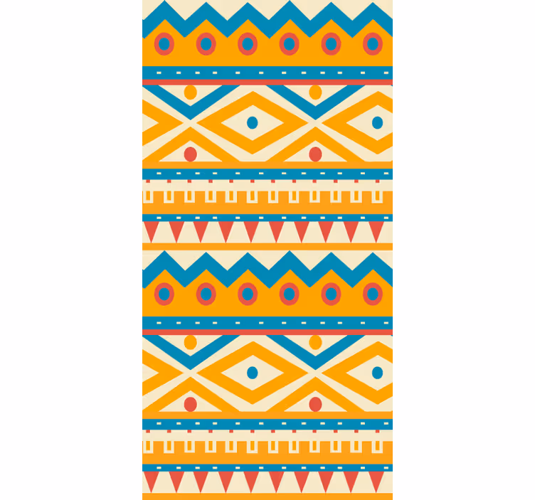 Toile fenêtre motifs géométriques vibrants - TenStickers