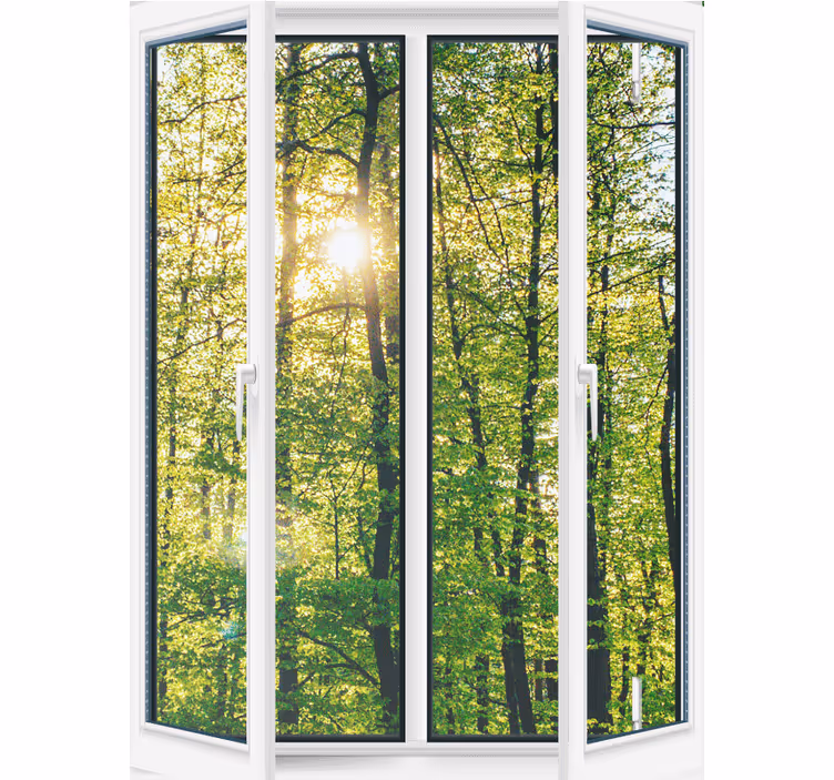 Stores originaux Forêt de fenêtre ouverte 3d - TenStickers