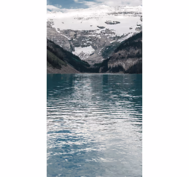 Toile fenêtre original reflets du lac de montagne - TenStickers