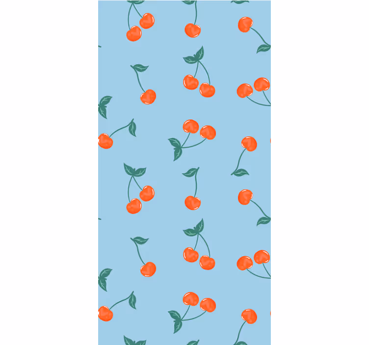 Toile fenêtre fruits et légumes motif de brins de cerisier - TenStickers