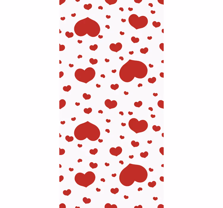 Toile fenêtre romantique décor à motif de coeur - TenStickers