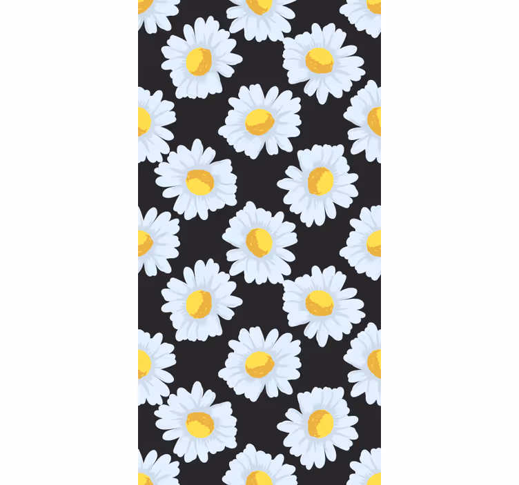 Toile fenêtre fleurs et plantes thème de la marguerite - TenStickers