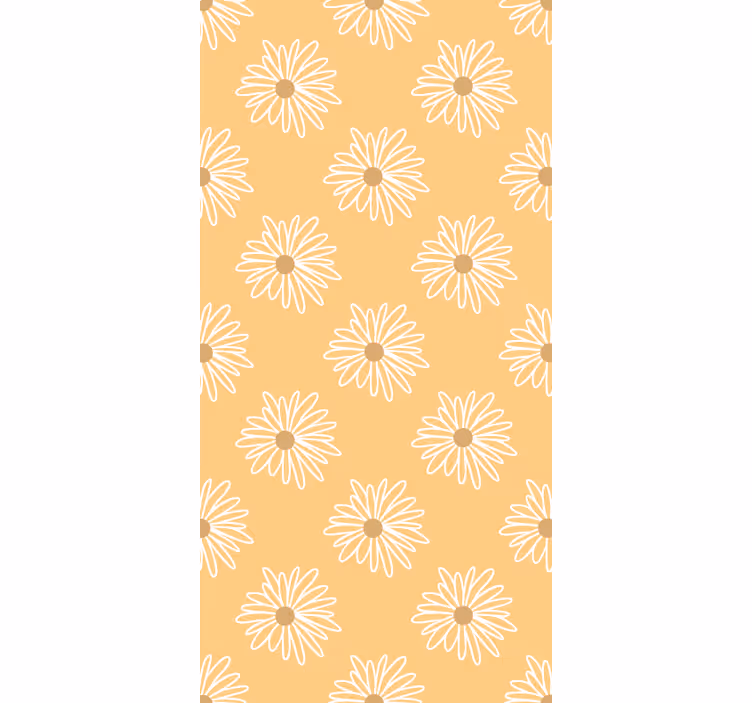Toile fenêtre fleur conception de marguerite jaune - TenStickers