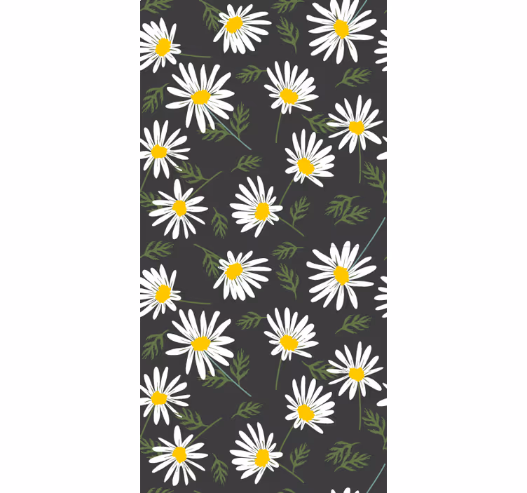 Toile fenêtre fleurs et plantes motif floral de marguerite - TenStickers