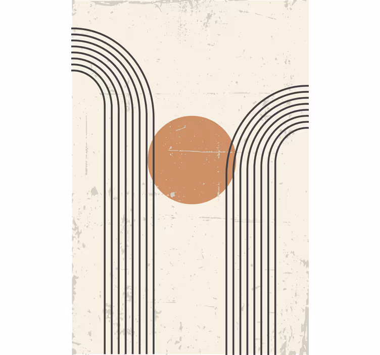Stores marrons Demi-arc abstrait - TenStickers