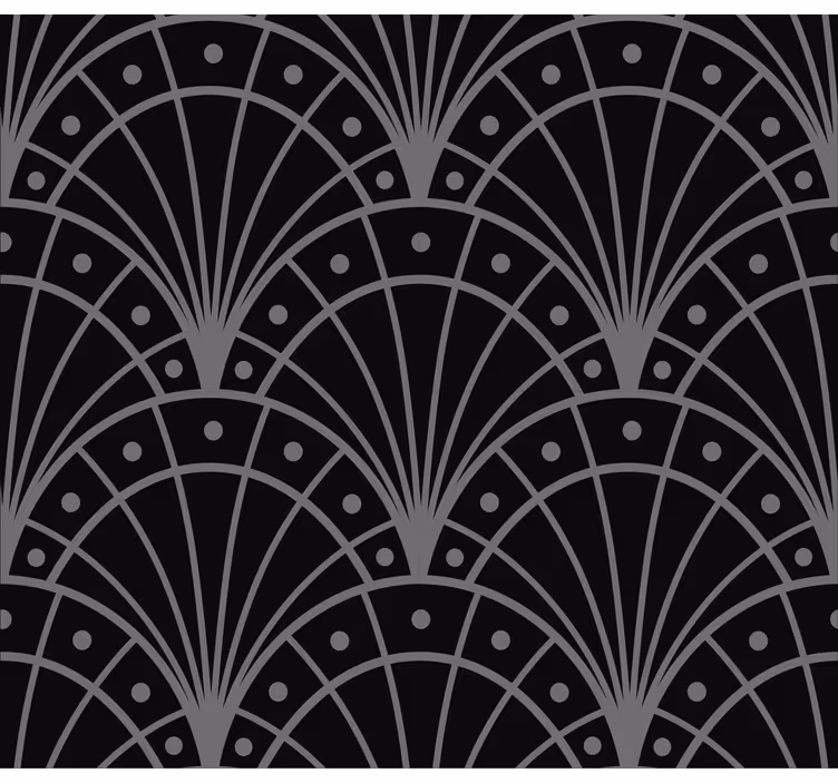 Store salon élégant demi-cercles noir  - TenStickers