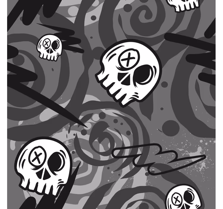 Store chambre ado graffiti avec crânes - TenStickers
