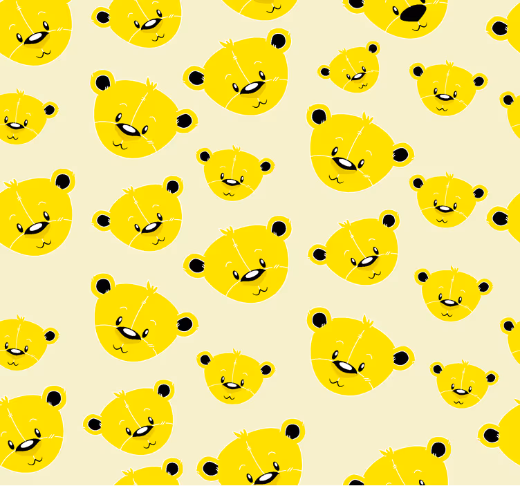 Store jaune modèle d'ours - TenStickers
