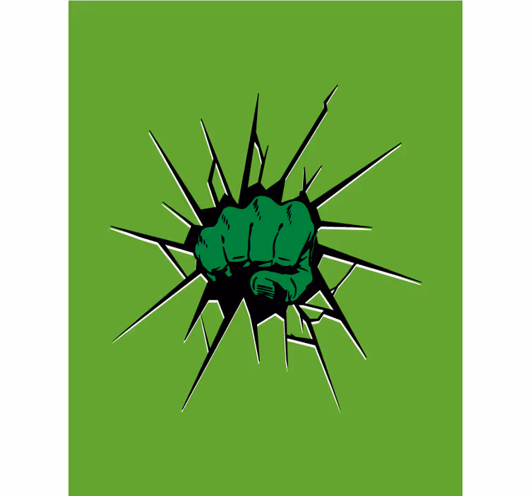 Store enrouleur super-héros poing vert - TenStickers