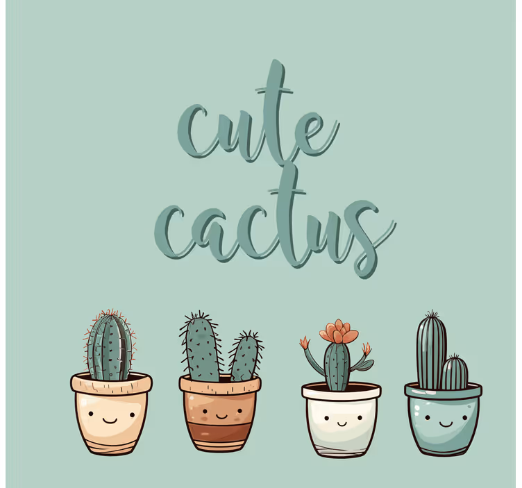 Store enrouleur cuisine cactus mignons - TenStickers