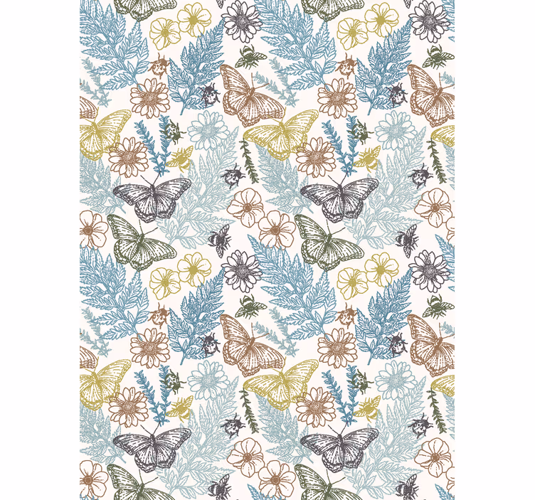 Store papillon floral - TenStickers