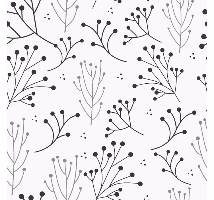 Toile fenêtre moderne floral minimaliste - TenStickers
