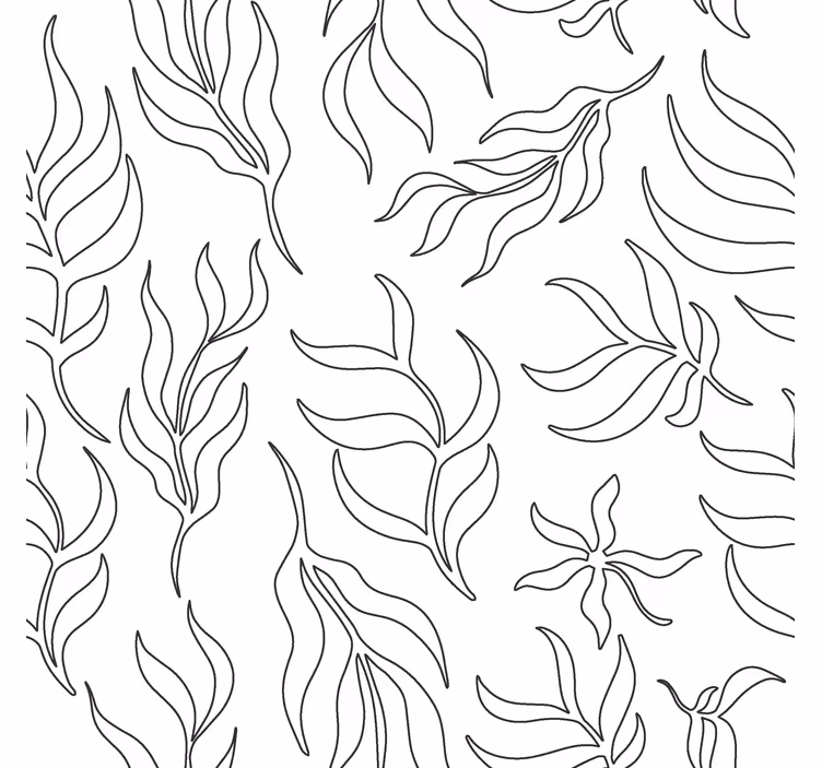 Toile fenêtre moderne motif floral - TenStickers