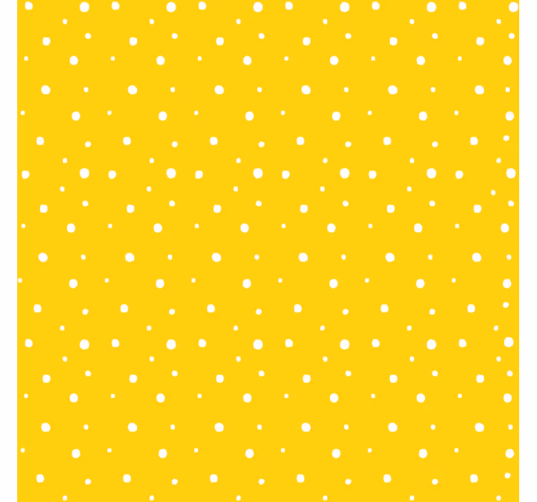 Toile fenêtre jaune motif de cercles - TenStickers