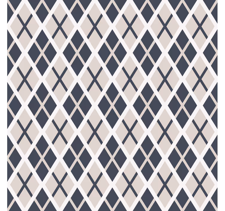Toile fenêtre nordique motif de losanges - TenStickers