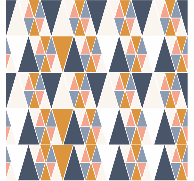 Toile fenêtre nordique motif triangulaire - TenStickers