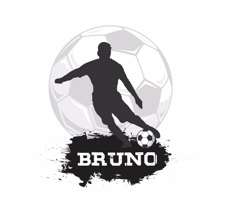 Toile fenêtre football ballon de foot personnalisable - TenStickers