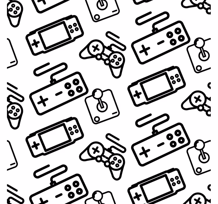 Store enrouleur geek manettes de jeu minimalistes - TenStickers