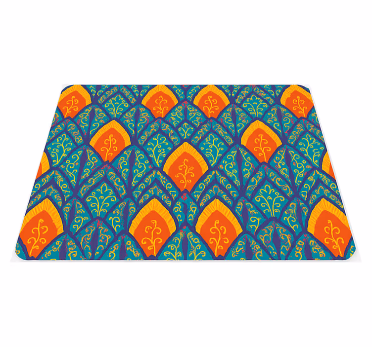 Set de table original motif paon indien coloré - TenStickers
