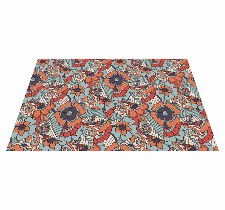 Sets de table à fleurs baroques paisley - TenStickers