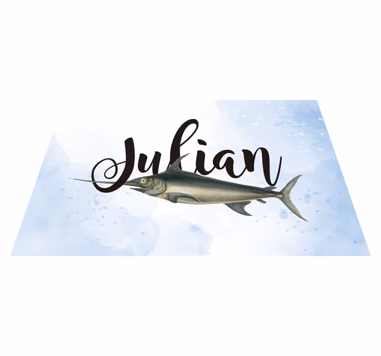 Set de table poisson Espadon avec nom - TenStickers