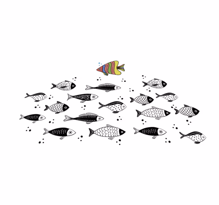 Set de table poisson contre-courant - TenStickers