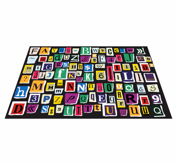 Set de table original lettres de l'alphabet colorées - TenStickers