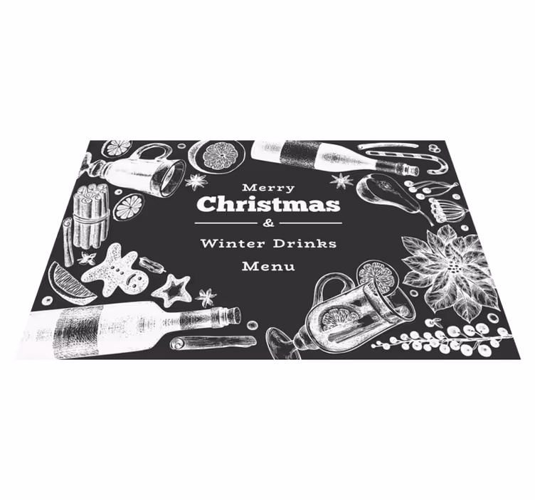 Set de table Noël noir et blanc - TenStickers