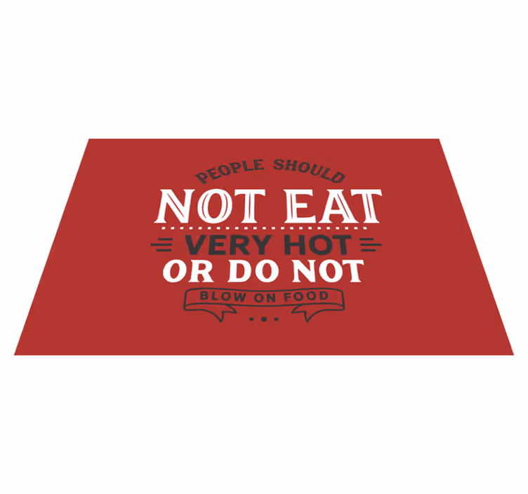 Set de table citation message de nutrition - TenStickers