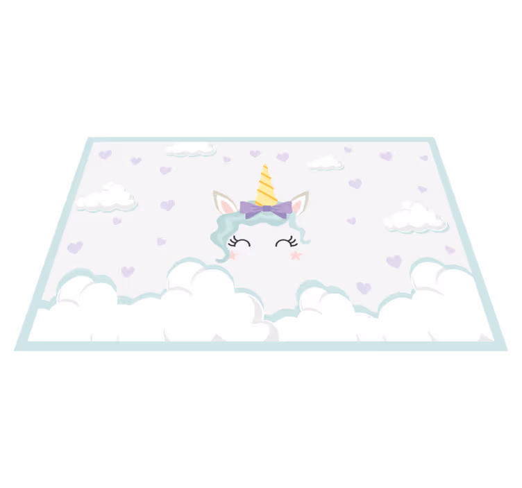 Set de table Licorne et petits cœurs - TenStickers