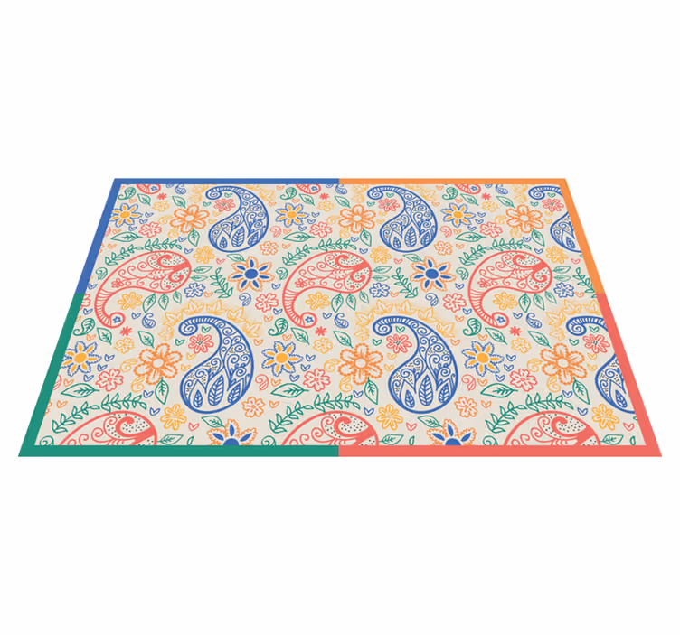 Set de table imprimé paisley coloré - TenStickers