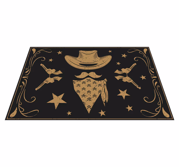 Set de table original éléments sur le thème cowboy - TenStickers