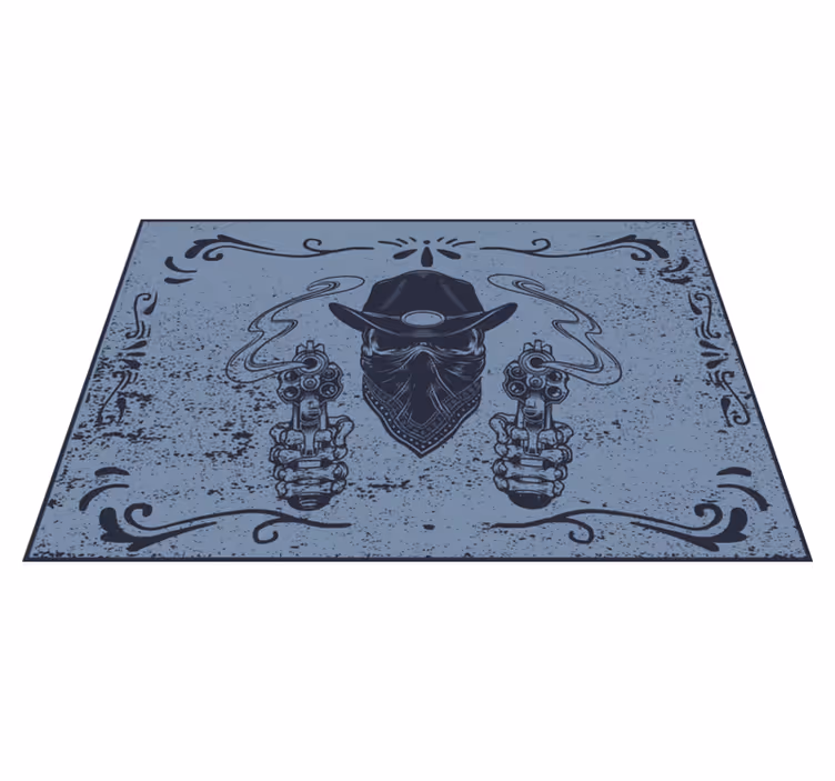 Set de table original tête de cowboy avec pistolets - TenStickers