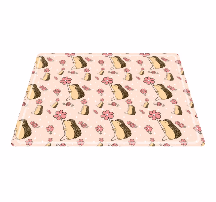 Set de table Hérissons et fleurs - TenStickers