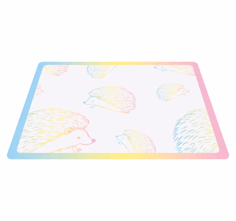 Set de table enfant motif hérisson coloré - TenStickers