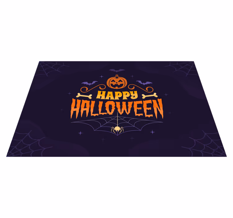 set de table texte joyeux halloween - TenStickers